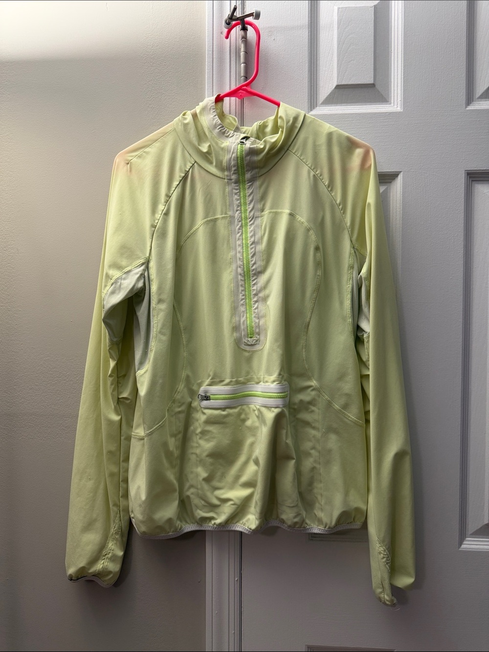 lululemon athletica Light Lime Green Half-Zip Pullover